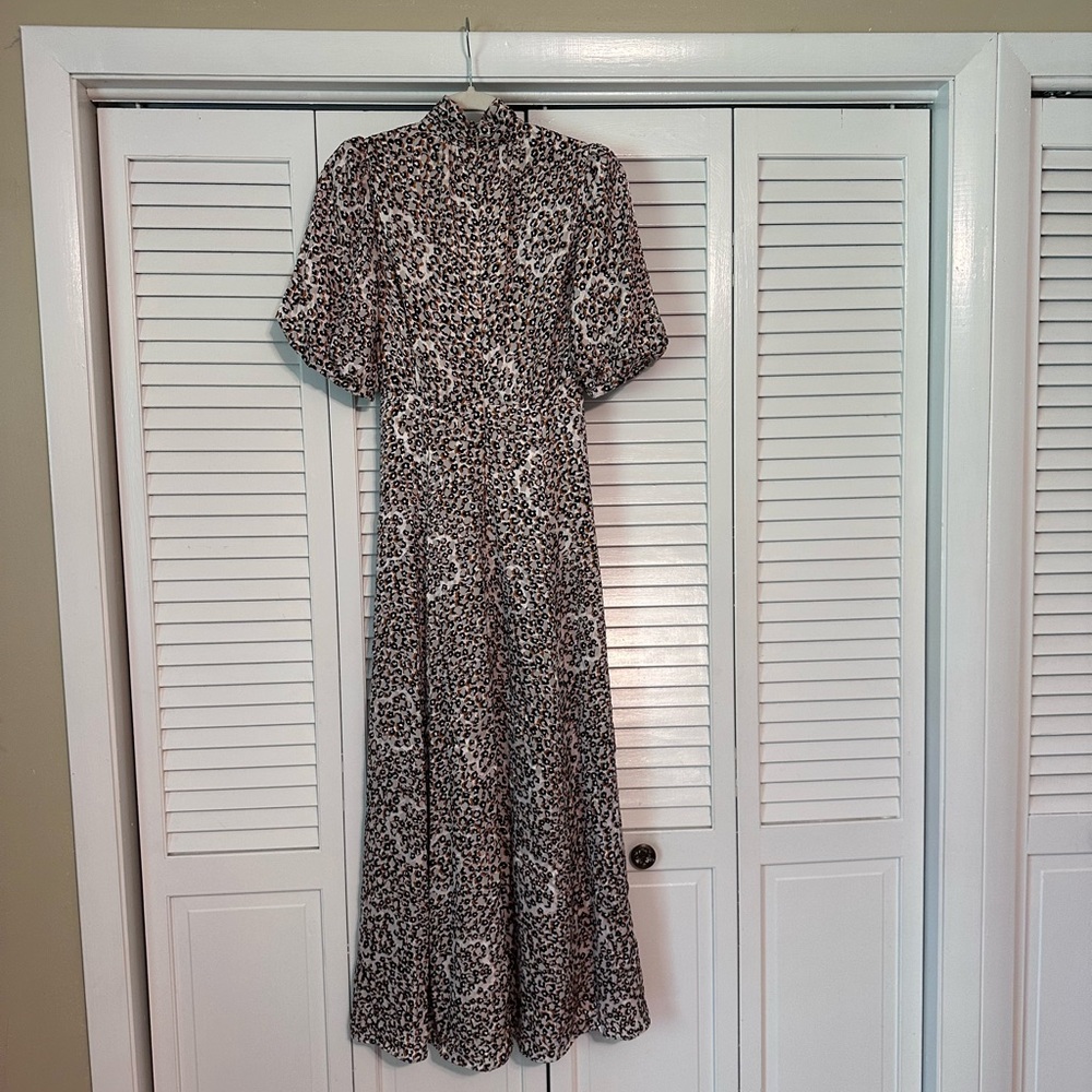 Kate Spade Leopard Print Midi Dress